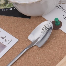 Dad Papa Spoon Gift for Daddy Grandpa Birthday Christmas Gifts for Papa Dad Retirement Gift for Step Dad Ice Cream Lovers Gifts for Dad Presents for Dad Grandad Grandfather Gift Ice Cream Shovel Spoon