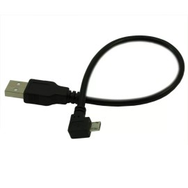 My Cable Mart 12inch USB 2.0 Type A Male to RIGHT ANGLED Micro-B 5-Pin Cable
