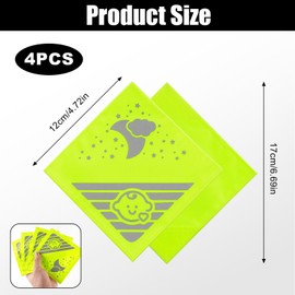 Pram Reflectors, 4 Pcs Reflective Pram Reflectors, Pushchair Reflectors with Velcro Fastening, Reflective Safety Accessory for Stroller, Bicycle, Bike Trailer, School Bag, Backpack and More