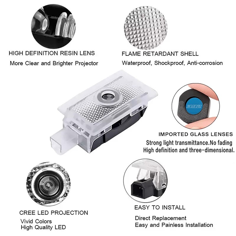 LaLaSuo Door Projector Lights,HD Welcome Light Logo Shadow Lamp,No Fade