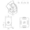 Joint Connector with Clamping Lever Groove 8 for Aluminium Profile