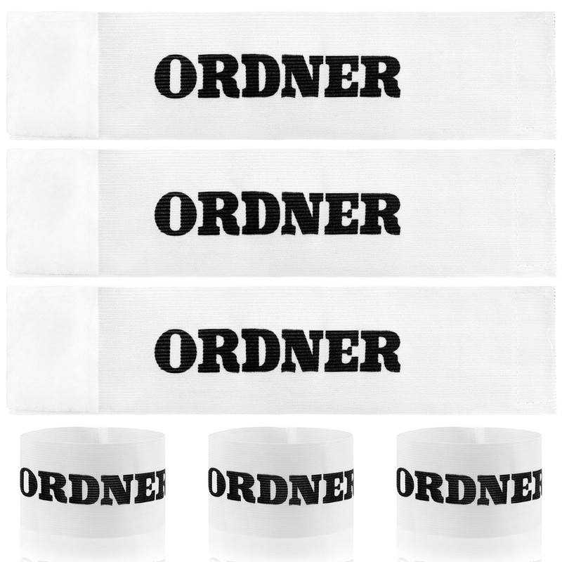 jiawaggag Set of 5 Velcro Armband Folder Binders White Wristbands