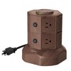 SUPERDANNY Power Strip Surge Protector Tower with 15W Wireless Charger,