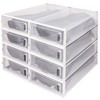 DHMAKER 8 Pack Boot Storage Box, Stackable Clear Plastic Boot