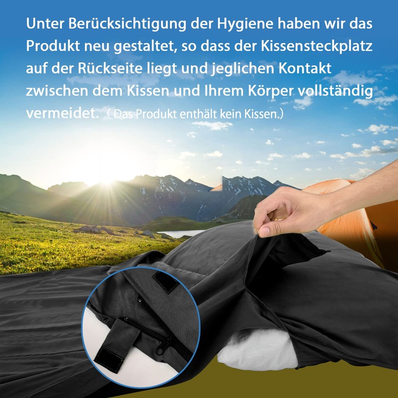 JAICOM Sleeping Bag, Ultralight Silk Sleeping Bag for Travel, Comfortable