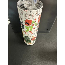Unbranded CHRISTMAS MOVIE FAVORITES SKINNY TUMBLER -20oz with straw