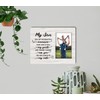 HiLus Memorial Gifts for Loss of Son, Wooden Picture Frame