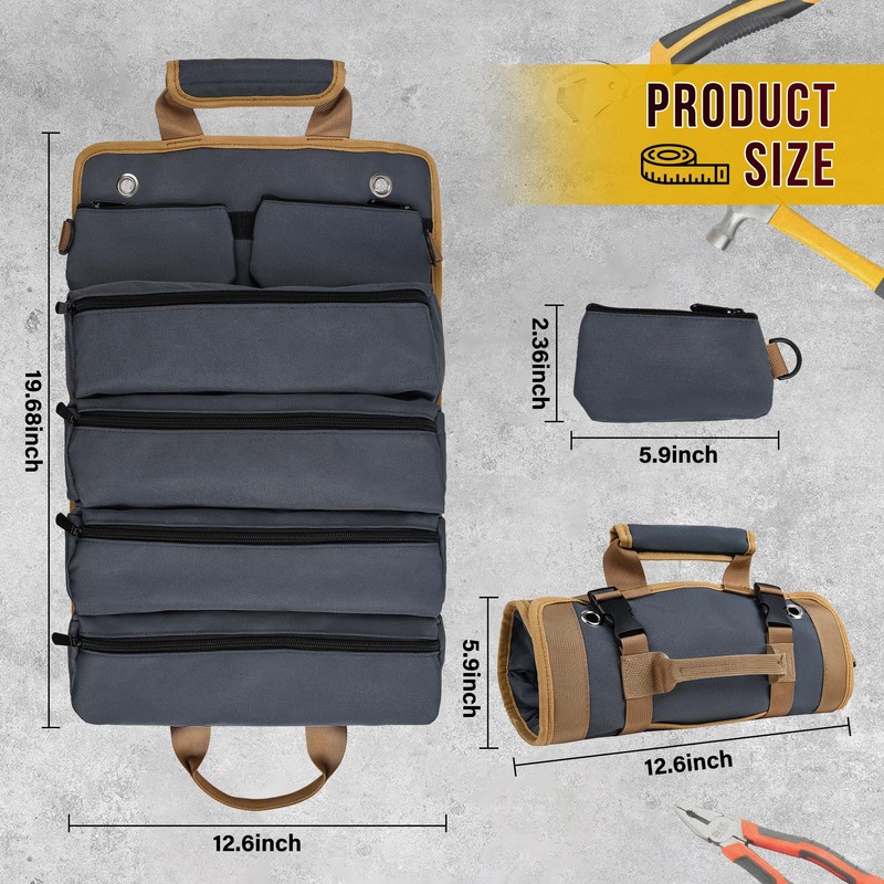 Tool Bag, Tool Bags for Men, Heavy Duty Tool Organizer,