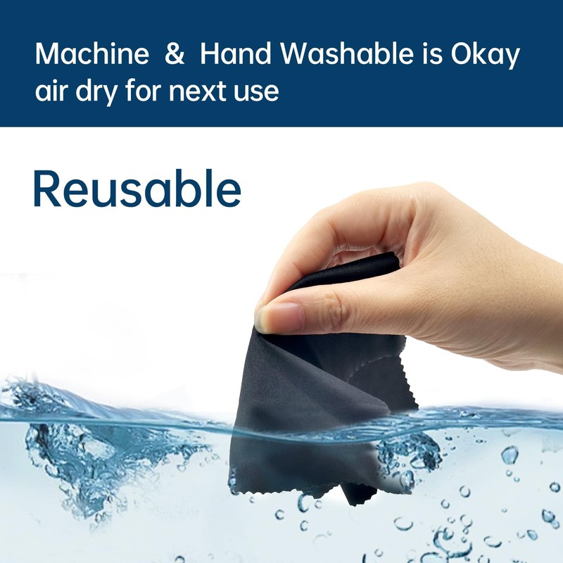 Pack of 8 glasses cleaning cloths, microfibre cloths for glasses,