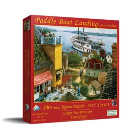 SUNSOUT INC - Paddle Boat Landing - 500 pc Large Pieces Jigsaw Puzzle by Artist: Susan Brabeau - Finished Size 19.25" x 26.625" - MPN# 44318