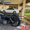 RI Gloss Black 24" Tall Passenger Sissy Bar Backrest w/Pad