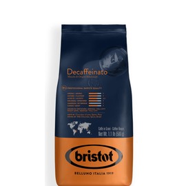 Bristot Decaf Italian Coffee Beans | Italian Espresso Beans Whole | Medium Roast | 1.1 lb/500g
