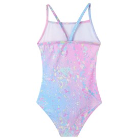 Nokecina Girls Swimsuit Size 10-12 Years Old Tie Dye Bathing Suit One Piece Swimwear for Swimming Practice