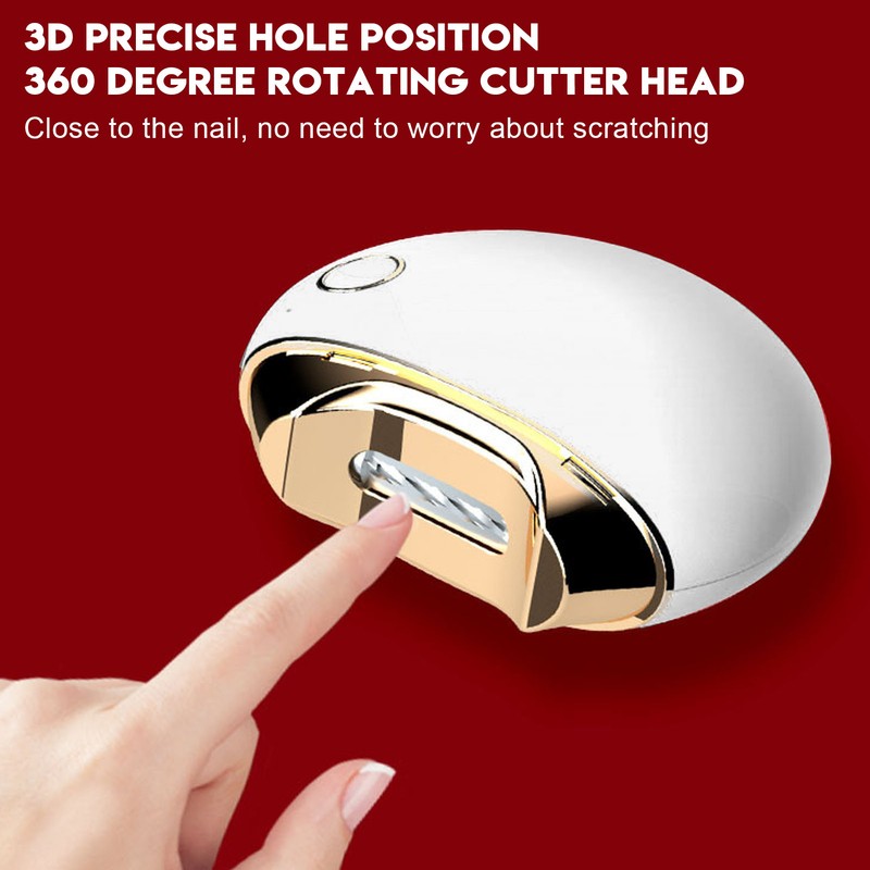 Electric Nail Clipper Safe Prevent Splatter File Function Small Automatic
