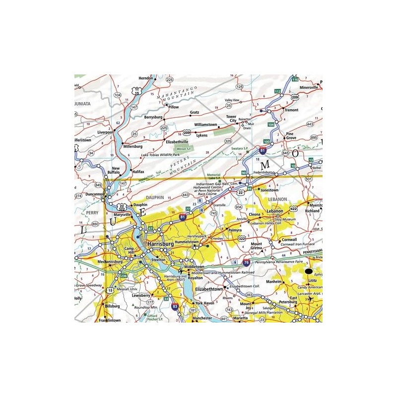 MapSherpa: Pennsylvania State Wall Map - Large - 32 x