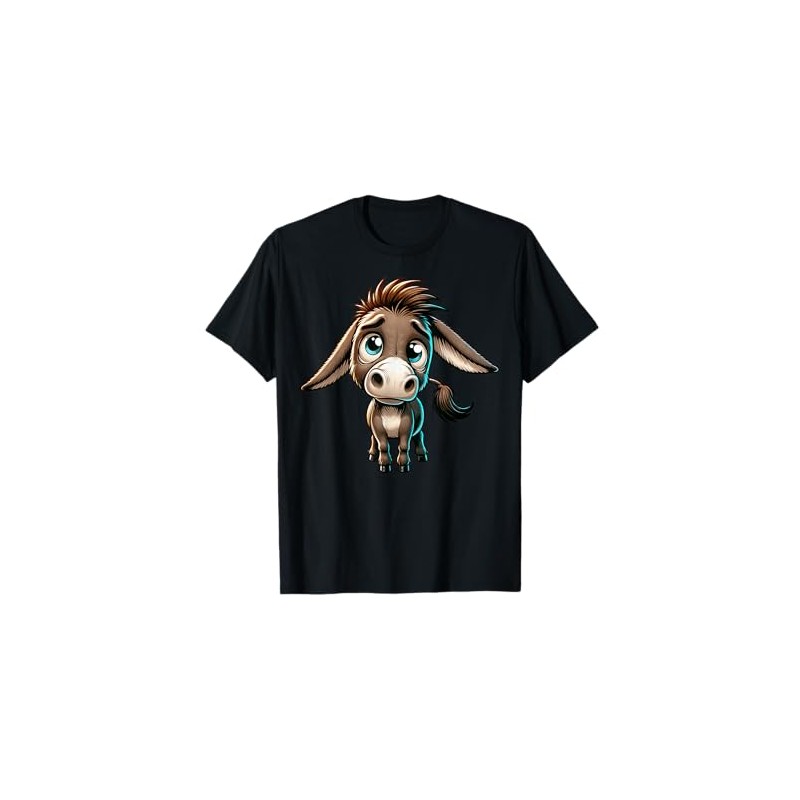 Cute Cartoon Donkey Character Illustration For Kids T-Shirt