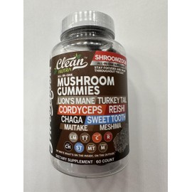 15in1 Mushroom Gummies with Lion's Mane Turkey Tail Cordyceps Reishi Chaga Sweet Toot Maitake Meshima Poria Cocos Shiitake Tremella, Oyster Agaricus Mushrooms for Men and Women Supplement - 2Pack