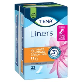 Tena Ultimate Coverage Ultra Long Liners X 22 (Limit 4 per order)