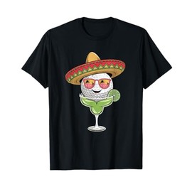 Retro Cinco de Mayo Golf Ball With Sombrero Margarita Golfer T-Shirt