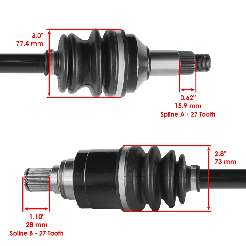 Caltric Rear Left and Right CV Joint Axle fits Arctic