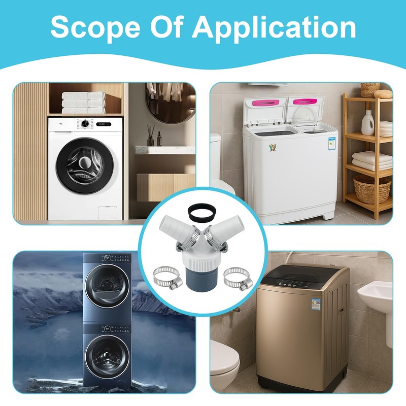 filheraze Washing Machine PP Drain Connection, Dishwasher, Washing Machine, Dryer,