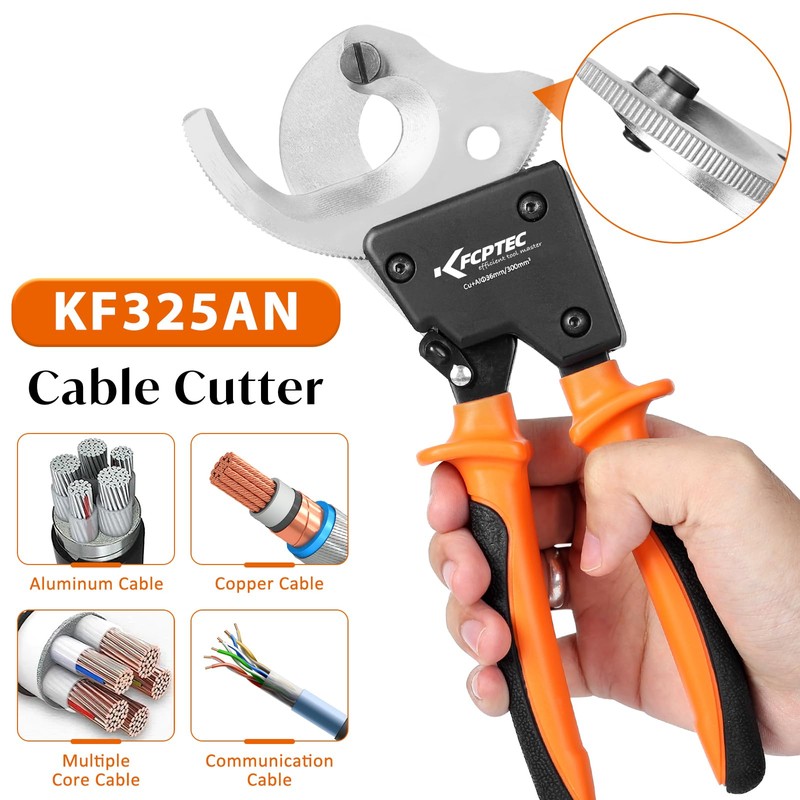 KF CPTEC Cable Cutters - Heavy Duty Ratchet Wire Cutters
