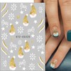 6 Pcs Christmas Nail Art Stickers Decals 3D Self-Adhesive Snowman