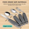 AuntyFey Weighted Adaptive Utensils, 4Pcs Weighted Utensils for Hand Tremors,
