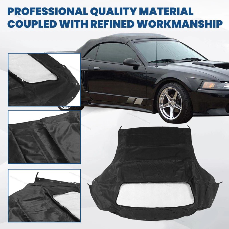 Unbranded Fits Ford Mustang 1994 1995-2004 Plastic Soft Top W/window