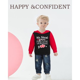 NZRVAWS Infant Baby Boy Clothes 18 Months 24 Month Toddler Boy Outfits Valentines Day Shirt Ripped Jeans Clothing Infant
