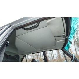 OMEGA W108 Perforated Leather Headliner for Mercedes, Cream (with Sunroof, Cream)
