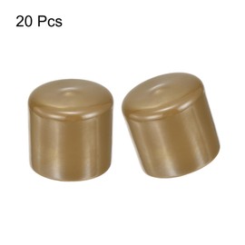 QUARKZMAN 20 Stück Gummi Endkappen Gummikappen 44mm ID Verschlusskappe Stuhlbeinkappen Schutzkappen Vinyl PVC Rundrohr Bolzenkappe Abdeckung Schraubengewinde Schutzkappen Hellbraun