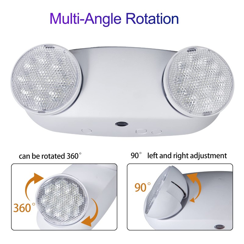 CM MZY Emergency Lights with Battery Backup,Commercial Emergency Light,Two Adjustable