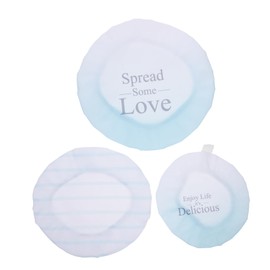 3pcs Reusable Bowl Covers Stretchable Oxford Cloth Food Storage Lids Washable Dust Covers for Salads Fruits and Leftovers Elastic Fit for Kitchen Essentials