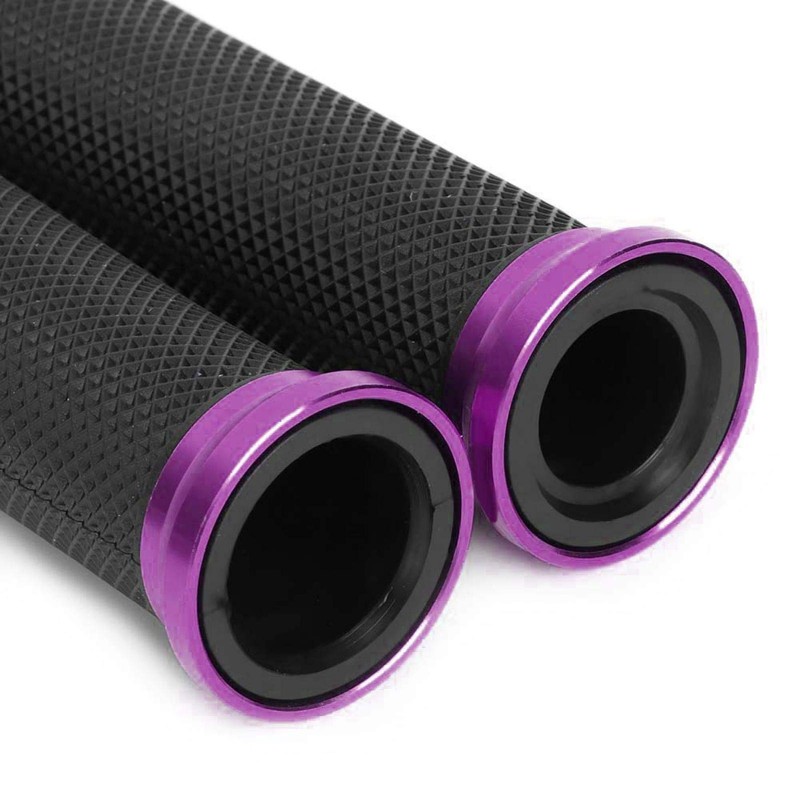 7/8' Motorcycle Handlebar Grips, CNC Aluminum Universal Anti Slip Rubber