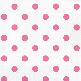 Club Pack of 192 Pink and White 2-Ply Striped Luncheon Napkins 6.5"