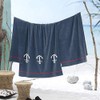Seahorse Beach Towel Cotton Larboard Navy 100 x 180 cm