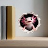 Bubbles - Axolotl Decal - Wall Hole Sticker with 3D