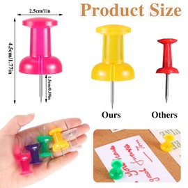 40 Count 1.8 Inch Jumbo Push Pins for Cork Board, Giant Colored Push Pins Large Thumb Tacks for Bulletin Boards Wall Map Painting Craft Projects