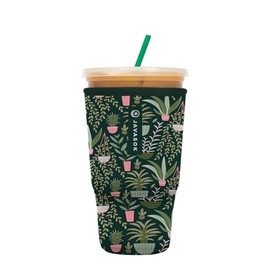 Sok It Java Sok Iced Coffee & Cold Soda Insulated Neoprene Cup Sleeve (Green Living, XLarge: 38-42oz)