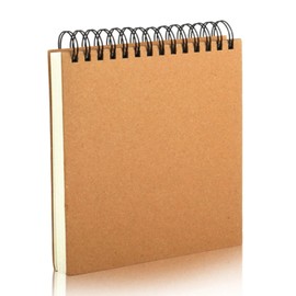 Square Sketch Books, Sketch Pads, 160gsm Drawing Pads, Spiral Bound Plain Art Paper with Hard Back Cover, 120 Pages Acid Free Drawing Paper Sketchbook
