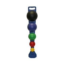 CanDo 10-1742 MVP Balance System, 5-Ball Set with Wall Rack, 1 each Yellow through Black