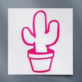 Decal Stickers of Cute Cactus (Pink) (Set of 2) Premium Waterproof Vinyl Decal Stickers for Laptop Phone Accessory Helmet Car Window Mug Tuber Cup Door Wall Decoration - ANDstic0h2052PI