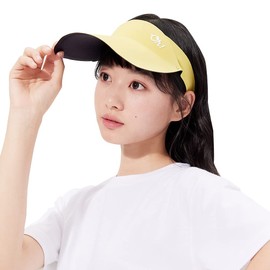 OHGOLF Women Wide Brim Sun Visor Summer Sun Protection Foldable Sun Hat UPF50+ Beach Cap SNH4M178T Yellow