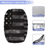 Knextrepoy Black American Flag Winch Cover, Heavy Duty Waterproof Dust-Proof