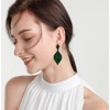 EVER FAITH Ear Jewelry for Women Green Rhinestone Crystal Rhombus