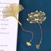 4 Pcs Metal Leaf Bookmarks with Chain Graduation Gift Teacher