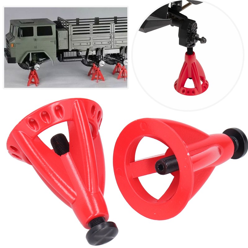 2pcs Metal 6T Jack Stand Adjustable Height Simulation Lifting for