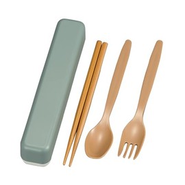 HAKOYA Premium Quick Washable Lunch Box Slim Trio Set, Khaki Green