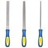 YKLP 8inch Metal File Set,3pcs High-Carbon Steel Needle File,Flat/Half-Round/Round for